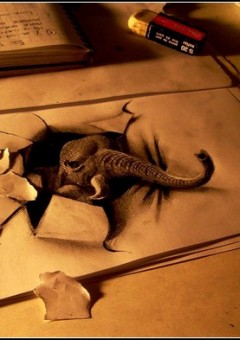 Реалистичный 3D рисунки обычным карандашом от Fredo.