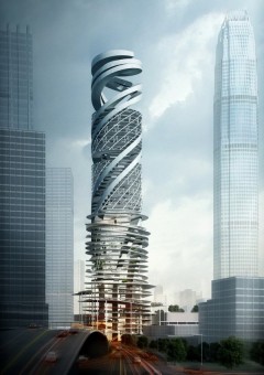Автомобильная парковка в Гонконге. Alternative Car Park Tower от архитектурной студии Mozhao Studio.